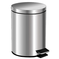 萨威帝尔 SWLJT12圆形脚踏式 垃圾桶 (计价单位:个) 银色