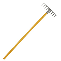 得力(deli) 九齿钉耙 九齿钢耙+1.4米槐木柄