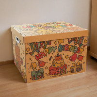元气贝比(YUANQIBEIBI)生日礼物盒免涂鸦空盒礼品包装盒子惊喜大号可爱儿童零食收纳纸箱