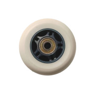 中吉万兴塑料筐叉车周转箱车脚踏手动叉车搬运工具车台车 胶箱升降推车 白色定向轮