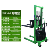 优程叉车半电动充电插电式液压堆高车电动叉车堆垛车升高装卸车升降机铲车 充电款-1T-升1.6M-[五年质保