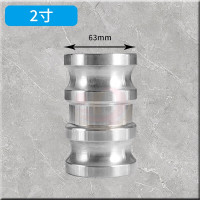 铝合金双阳端快速变径接头公母头CE转换油罐车卸油管槽车连接配件 双头阳2寸