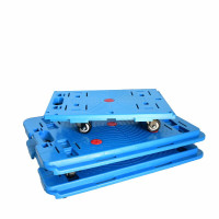 捷诺立(JNL)N43697 乌龟车家用平板车搬运手推车周转移动轻便超静音四轮万向拉货拖车 大号牵引绳弹力绳拉杆