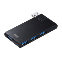 山业(SANWA) USB-3HSC1BK 4口USB3.0 可旋转 HUB集线器 (计价单位:个) 黑色