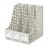 齐心(COMIX) B2073 262*259*291mm 三格 文件盘文件筐 (计价单位:个) 灰