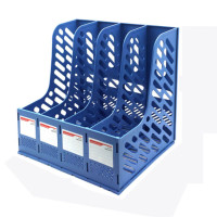 欧标(MATE-1ST) B2787 325*262*313mm 塑料 四联 蓝色 文件框 (计价单位:个) 蓝色