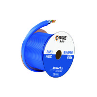 奥威尔(OWIRE) SSKJ-C6A-68BL 0.58mm加粗线径 蓝 超六类4对非屏蔽网线 305.00 米/卷