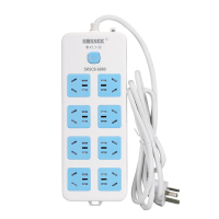 赛时工控(SHSSGK) SKSC8-6880 八位5孔 10A 250V 2500W 225*86*30mm 移动式排