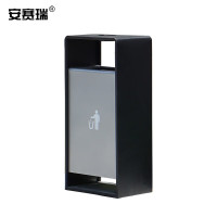安赛瑞 710237室内外物业街道校园分类垃圾箱 30L 户外垃圾桶 (计价单位:个) 黑色+银色
