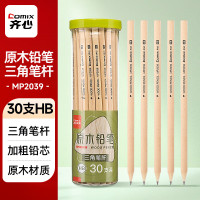 齐心(COMIX) MP2039-30 HB 30支/桶 三角原木铅笔 30.00 支/桶 (计价单位:桶) 黑