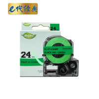 e代经典 24mm 适用爱普生EPSON LW400 LW700 标签色带 (计价单位:个) 绿底黑字