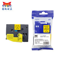 扬帆耐立(YFHC) TZ-Z611 商专版 打印量6mm*8m 适用机型兄弟热转印标签机 黄底黑字 标签胶贴 (计价单