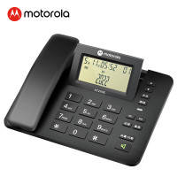 摩托罗拉(Motorola)电话机座机固定电话 三档翻转大屏幕 办公家用 领导经理电话 黑色