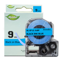 艾洁(AJ) 9mm打印量9mm*8m蓝底黑字适用EPSONLW300;LW400;LW700;LW600P;LW100