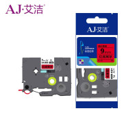 艾洁(AJ) PL-421打印量9mm*8m红底黑字适用兄弟PT-1010;1100CH;1280;1400;18RTZ
