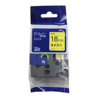 兄弟(brother) TZE-FX641 18mm 标签机线缆色带 (计价单位:个) 黄底黑字