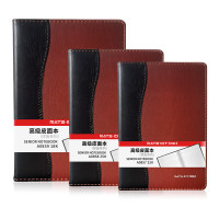 欧标(MATE-1ST) A0858 25K 100张/本 拼皮皮面 笔记本 (计价单位:本) 黑棕