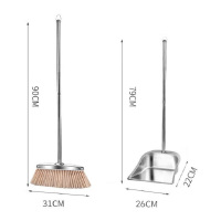 五月花 不锈钢簸箕扫把套装