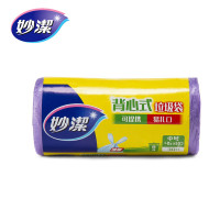 妙洁(MIAOJIE) 45*60cm 中号 30个/卷 1卷/包 背心式垃圾袋 (计价单位:包) 紫色