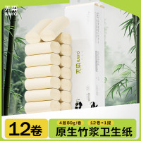 无染(wuro) WR012 竹浆无芯抑菌 4层80g 12卷/提 卫生纸 3.00 提/箱 (计价单位:箱)