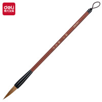 得力(deli) 6581 335*45*10mm 中狼毫 毛笔 (计价单位:支) 棕色
