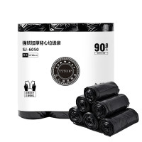 TTyoop SJ-6050 50*60cm 30只/卷 3卷/包 强韧加厚背心垃圾袋 (计价单位:包) 黑色