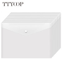 TTyoop SJ-8802 A4 10只/包 A4透明文件袋加厚按扣档案袋 10.00 个/箱 (计价单位:箱) 透明