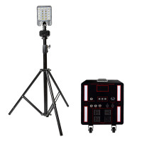 和齐顺(Hikesun) HQS-YD10GZ 21V 10000W IP65 LED 锂电池供电 移动照明工作灯 (计价单位:台) 黑色