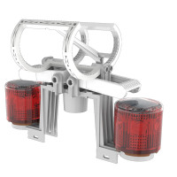 鼎晟丰(DSF) DSFT-01/F 2*2W DC3.7V IP67 1.25HZ LED 工作时长3-45h 红光 太阳能警示灯 (计价单位:盏) 红色