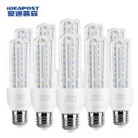 爱迪普森(IDEAPOST) AD-BLG-220-7W E27 3000K 220V U型节能灯管螺口灯泡 led玉米灯泡U型 (计价单位:个) 白色