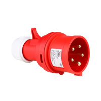 德力西 DEP2-015 16A 5芯 415V工业用插头 插头 (计价单位:个) 红色