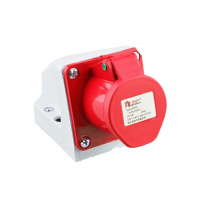 德力西 DEP2-125 32A 5芯 415V工业用明装插座 插座 (计价单位:个) 红色
