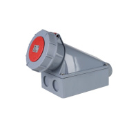 德力西 DEP2-1252 IP67 32A 5芯 415V工业明装插座 插座 (计价单位:个) 红色