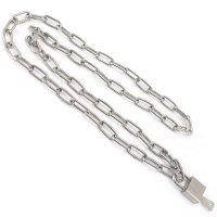 和齐顺(Hikesun) HQS-SL104 不锈钢链条 链条1m+锁40mm 链锁 (计价单位:个) 银色