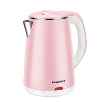 龙的(Longde) LD-SH2301 2.3L 304不锈钢大容量双层防烫 电热水壶 (计价单位:台) 粉色