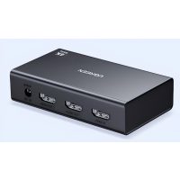 绿联HDMI2.0分配器一分二4K60Hz双屏同显1进2出高清视频分屏一拖二笔记本电脑接电视显示器投影仪90804