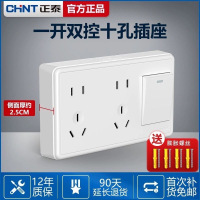 正泰(CHNT) 一开双控10孔插座