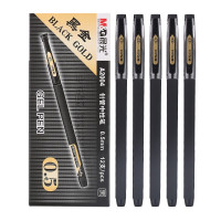 晨光 M&G 拔帽黑金系列半针管中性笔 AGPA2004 0.5mm (黑色) 12支/盒 盒