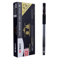 晨光 M&G 拔帽金品全针管中性笔 AGPA7101 0.28mm (黑色) 12支/盒  1盒