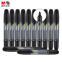 晨光 M&G 大双头记号笔 MG-2110 粗头3.0mm 细头0.8mm (黑色) 12支/盒 盒