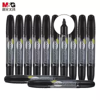 晨光 M&G 大双头记号笔 MG-2110 粗头3.0mm 细头0.8mm (黑色) 12支/盒 盒