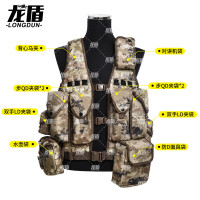 龙盾06款安全背心防护装备迷彩织带丛林荒漠 [荒漠星空镂空]11件套