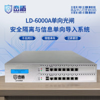 峦盾 LD-6000A千兆光闸2U单液晶屏12千兆电口400MB 企业安全隔离信息交换单向导入网闸