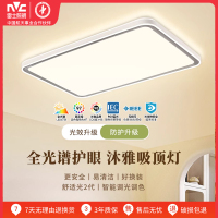 雷士照明小白吸顶灯卧室灯现代简约灯具全光谱客厅灯全屋套餐组合