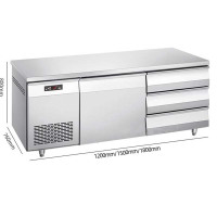 猛世 冰柜 100051995471 四门 450L 无级 电脑控温 银色 风冷 0401012944&&