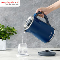 摩飞电器(Morphyrichards)电热水壶 烧水壶 热水壶 家用恒温水壶 1.5L全不锈钢304双层防烫实时显温M