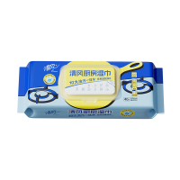 清风厨房湿巾 25片4包整箱 超大加厚尺寸 一片去油污湿纸巾BWB25KE