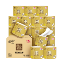 清风原木金装卷纸 4层加厚125克24卷整箱 卷筒卫生纸纸巾B2013JE24N