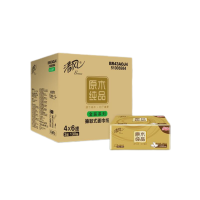 清风原木金装抽纸 3层130抽*4包*6提整箱24包 S码 家用商用抽取式面巾纸BR43AOJ4