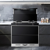 美菱 家用集成灶 MYZ10 19m³大吸力5.2KW纯铜猛火灶 烟灶联动 100升大容量保洁柜高温烘干